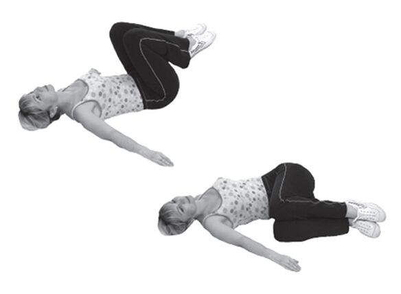 Exercicio coas pernas dobradas nos xeonllos para a artrose da articulación da cadeira