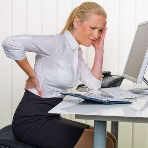 osteocondrose lumbar durante o traballo sedentario